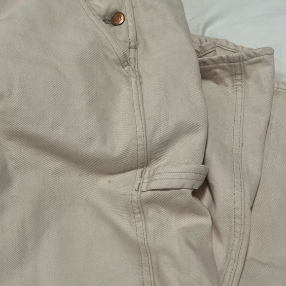 JCREW Slouchy Boyfriend Denim Overalls in Ecru - Picture 6 of 12